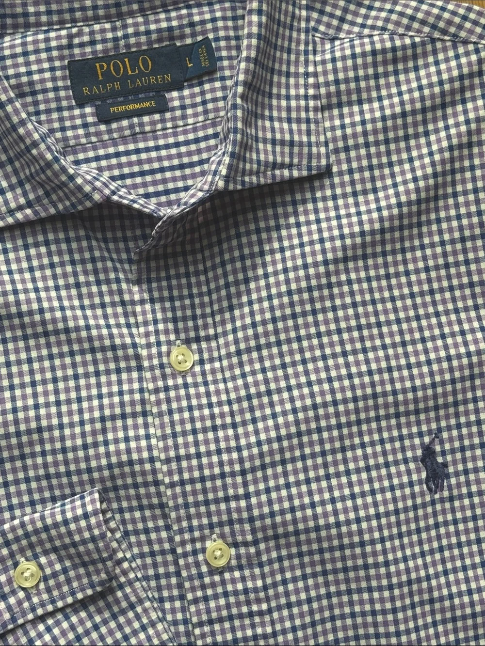 Polo Ralph Lauren Performance Gingham Button Down Shirt Large